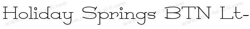 Holiday Springs BTN Lt字体转换